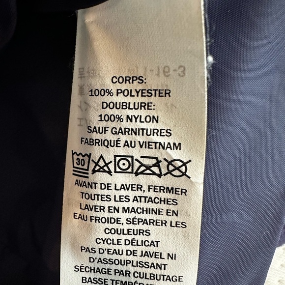 LL Bean Womens Sz:S Navy Blue Fleece Polartec Peacoat Double Breasted Jacket. - Picture 8 of 10